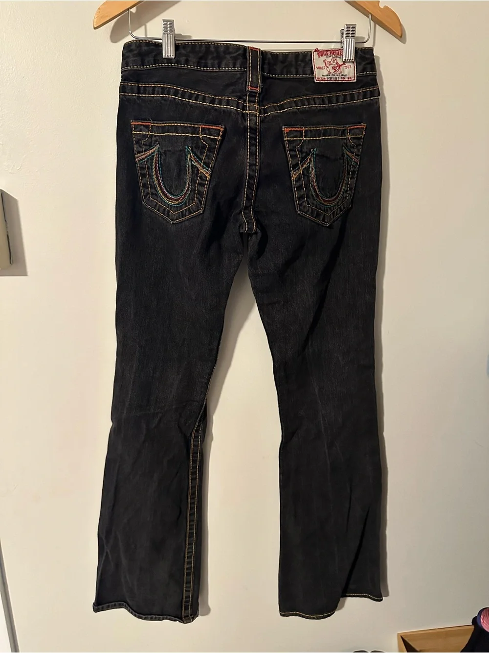 Vintage Y2K True Religion Becky low rise boot cut jeans black